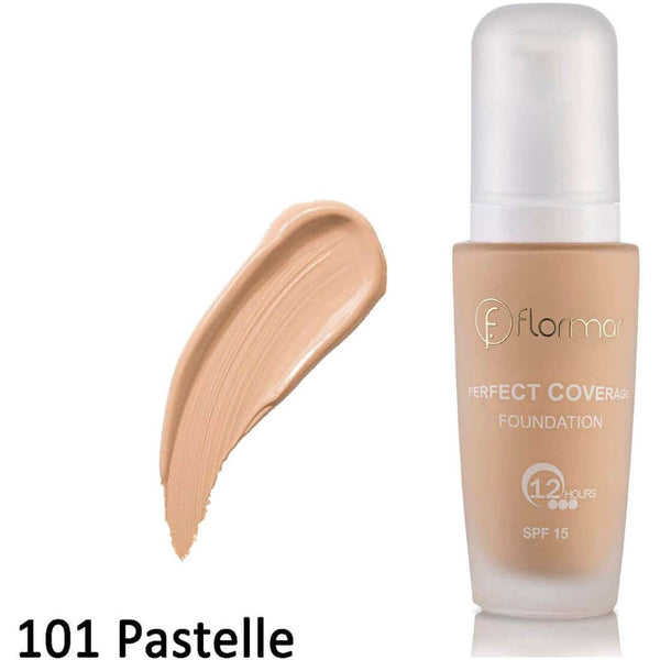 Flormar Perfect Coverage Foundation Liquid Natural Finish SPF 15 Beige