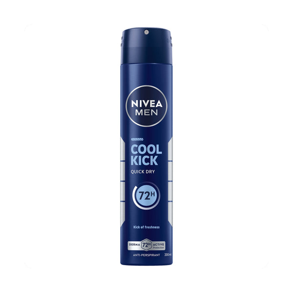 NIVEA Men Cool Kick Deodorant Spray Quick-Dry Cool-Care Formula 200 ml