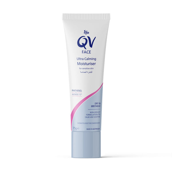 QV Face Ultra Calming Moisturiser Lightweight Fragrance-Free Sensitive Skin 75 g