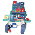 Little Story Nurse Pretend Play Toy Set School Bag 3-in-1, 23 Pieces, Blue
