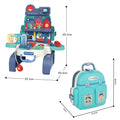 Little Story Nurse Pretend Play Toy Set School Bag 3-in-1, 23 Pieces, Blue