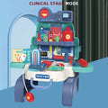 Little Story Nurse Pretend Play Toy Set School Bag 3-in-1, 23 Pieces, Blue