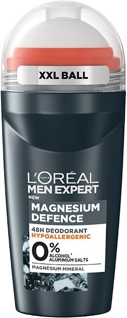 L'Oreal Paris Men Expert Magnesium Defence Deodorant Roll-On 0% Ethanol Fresh Scent 50 ml