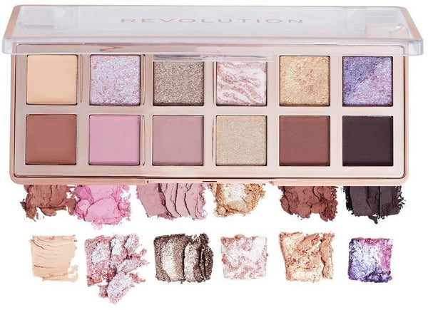 Makeup Revolution ICON Enchanted Eyeshadow Palette Matte Shimmer Cream 12 Shades