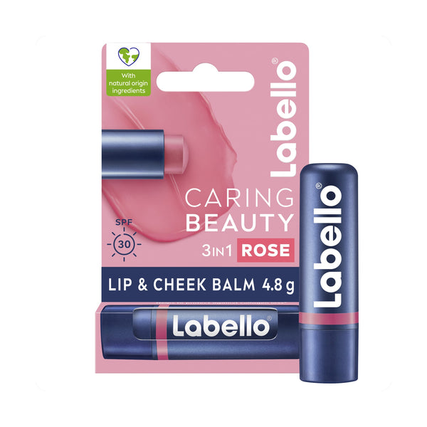 Labello Caring Beauty Lip & Cheek Balm SPF 30 Soft Rose Tint