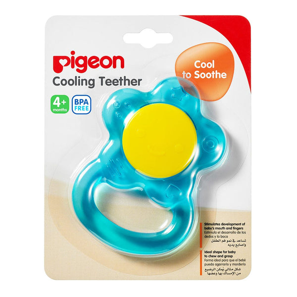 Pigeon Watery Teether Flower Shape Silicone Blue