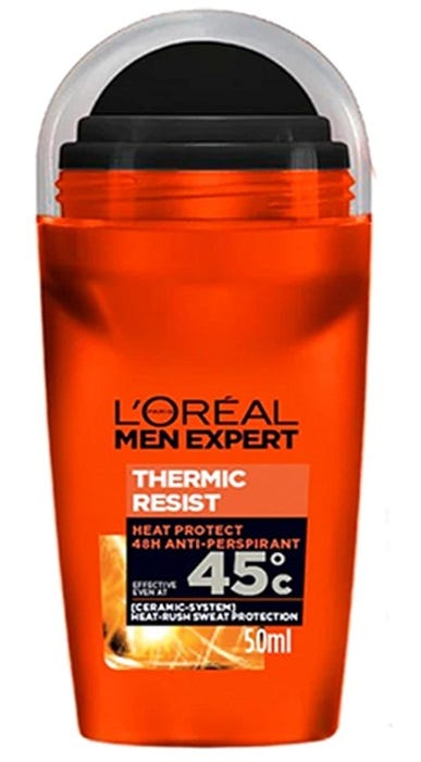 L'Oreal Paris Men Expert Thermic Resist Deodorant Roll-On Sweat and Odor Protection Lemon Apple 50 ml