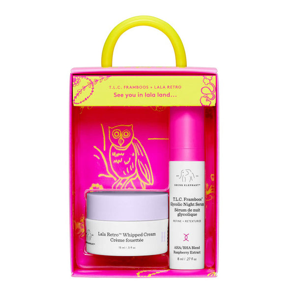 Drunk Elephant Call It A Night Skin Kit Glycolic Night Serum and Whipped Cream Duo