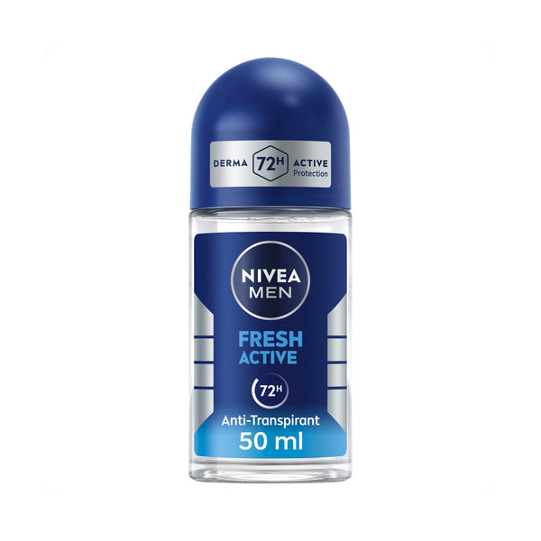 NIVEA Men Fresh Active Transparent Roll-On Deodorant Marine Extract