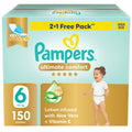 Pampers Premium Care Taped Diapers Size 6, Aloe Vera and Vitamin E, 13+ kg, 150 Count