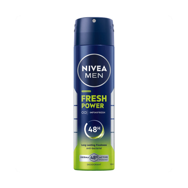 NIVEA Fresh Power Men's Deodorant Spray Antiperspirant Fresh Scent 150ml