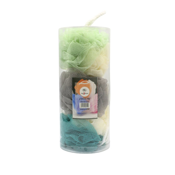 Max Donna 3-Piece Bath Loofah Sponge Set, Soft Assorted Colors