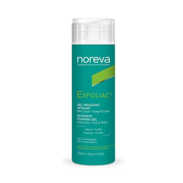 Noreva Exfoliac Intensive Foaming Gel Soap-Free Salicylic Acid Face & Body Cleanser 200 ml