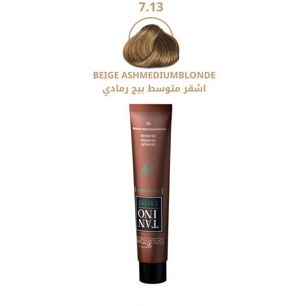 Salvatore Beige Ash Blonde Medium Hair Dye 7.13 with Grey Coverage, 60g