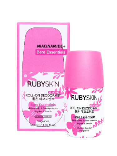 Ruby Skin Bare Essentials Niacinamide Roll-On Deodorant 48-Hour Odor & Sweat Protection 50 ml
