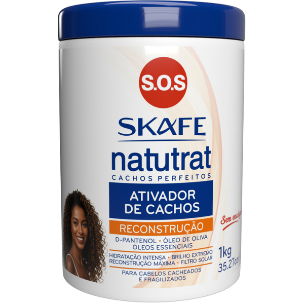 Skafe Natutrat S.O.S Curl Activator Hair Mask Olive Oil D-Panthenol 1kg