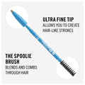 Rimmel Kind & Free Dual Ended Brow Definer Eyebrow Pencil Warm Brown Vegan Formula