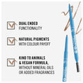 Rimmel Kind & Free Dual Ended Brow Definer Eyebrow Pencil Warm Brown Vegan Formula