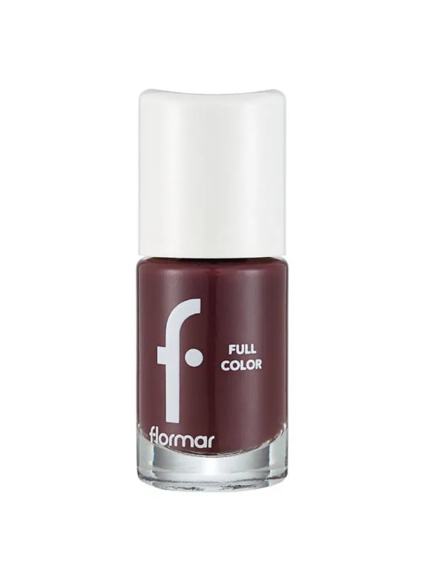 Flormar Full Color Nail Polish FC43 Chunky Cocoa, Glossy Quick-Dry Finish