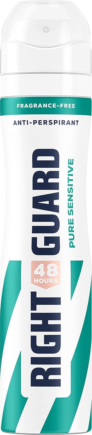 Right Guard Pure Sensitive Deodorant Antiperspirant Spray 48H Protection 250 ml
