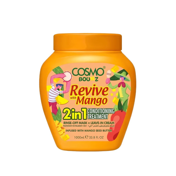 Cosmo Bounce 2-in-1 Mango Hair Treatment Cream with Mango Seed Butter 1000ml