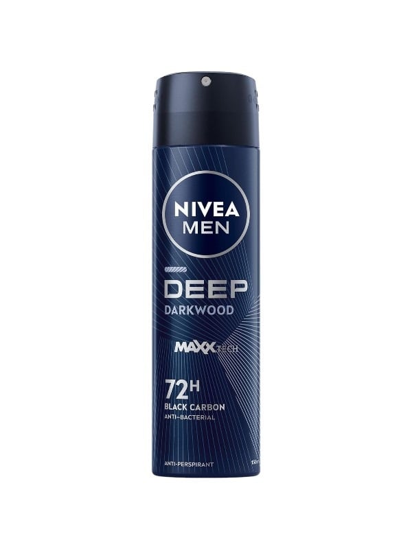 NIVEA Deep Dry & Clean Deodorant Spray Activated Charcoal Fresh Herbal Scent 150ml