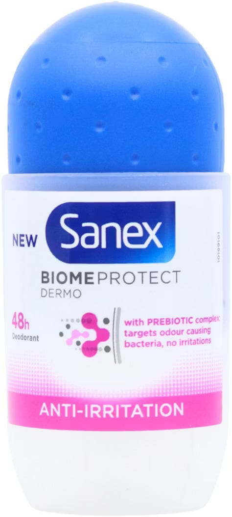 Sanex Biome Protect Dermo Anti-Irritation Deodorant Roll-On Prebiotic Complex 50 ml