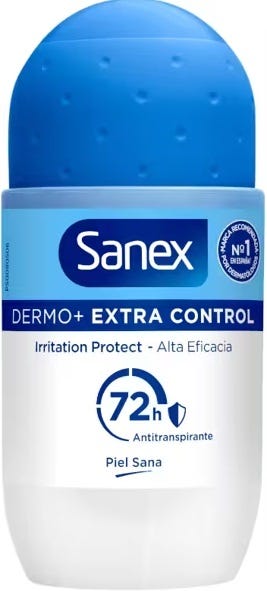 Sanex Dermo Extra Control Roll-On Antiperspirant Deodorant 48-Hour Protection 50 ml