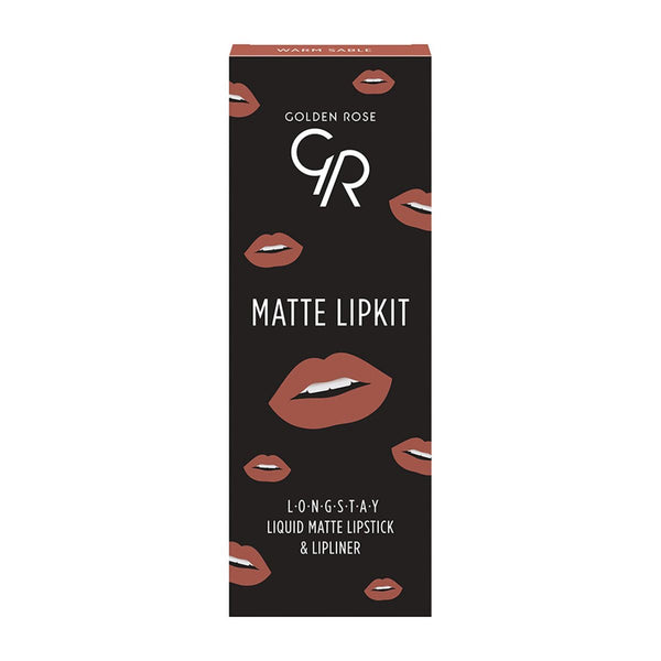 Golden Rose Matte Lip Kit Liquid Lipstick and Lip Liner Smooth Matte Finish