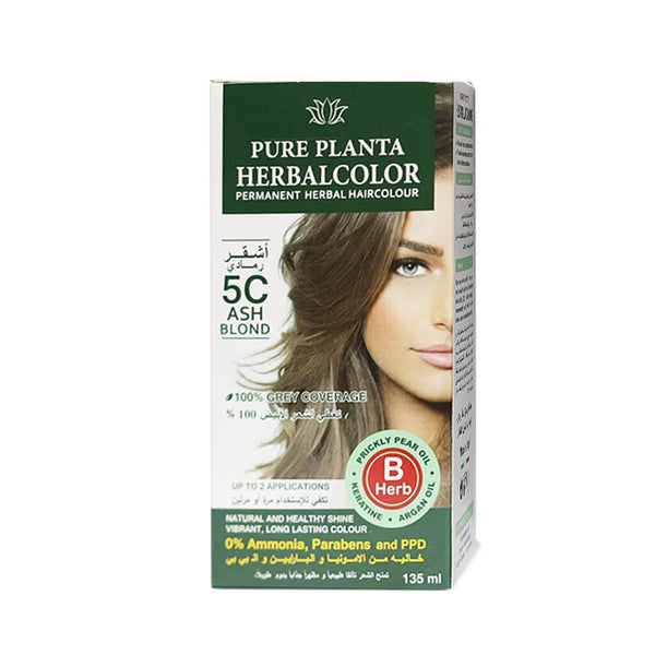 Pure Planta Permanent Natural Hair Dye Ash Blonde 5C 135 ml