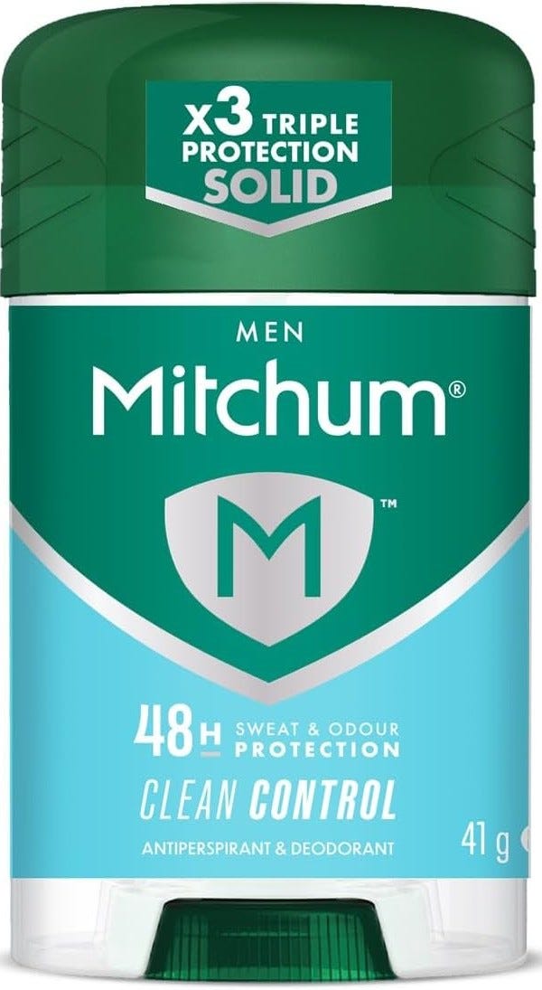 Mitchum Men Triple Odor Defense Antiperspirant Stick Clean Control 41 g