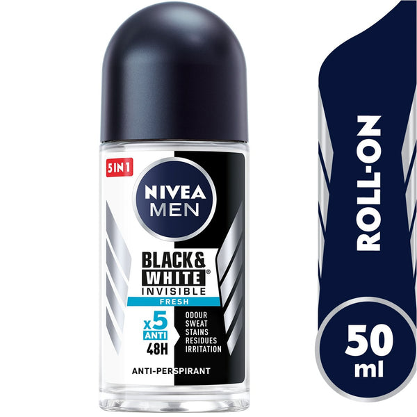 NIVEA MEN Black & White Fresh Deodorant Roll-On Ocean Extracts 50ml