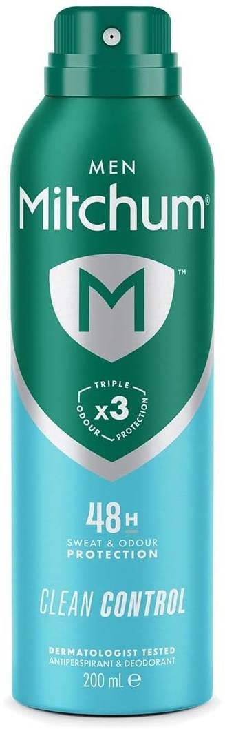 Mitchum Clean Control Men's Antiperspirant Deodorant Spray 48 Hour Protection 200 ml