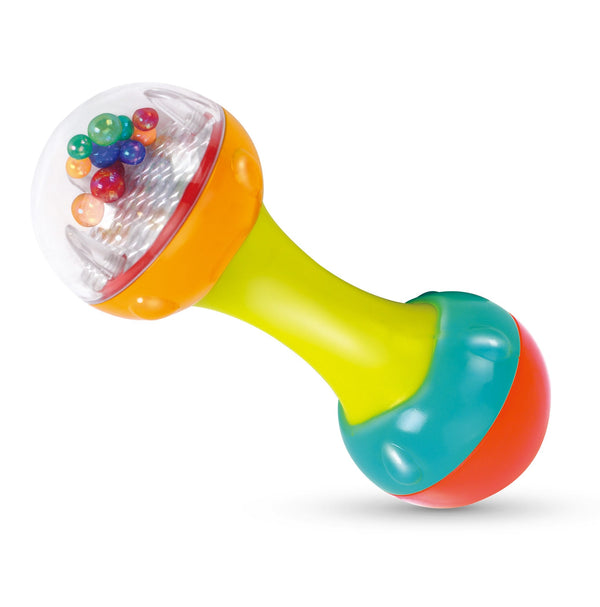 Hola Baby Rattle & Teether Toy Easy-Grip Sensory Rocking Activity Rattle