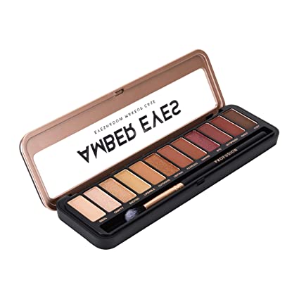 Profusion Cosmetics Amber Eyes Eyeshadow Palette Multi-Finish Warm Nude and Mauve Shades