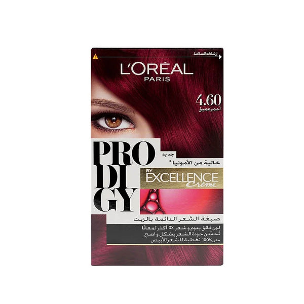 L'oreal Paris Prodigy Permanent Hair Dye Deep Red 4.60 Ammonia-Free