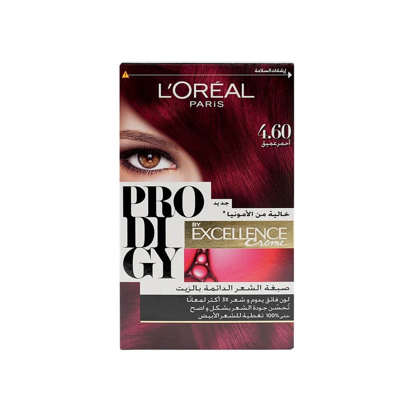 L'oreal Paris Prodigy Permanent Hair Dye Deep Red 4.60 Ammonia-Free