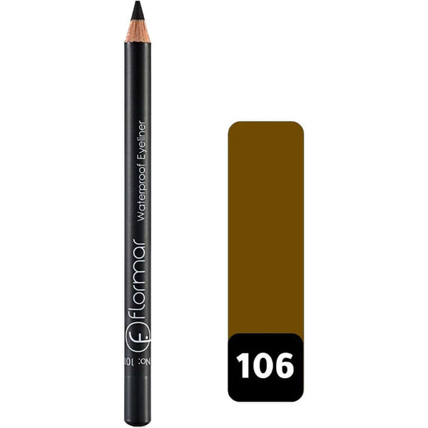 Flormar Waterproof Eyeliner Pencil Vitamin E Brown 106