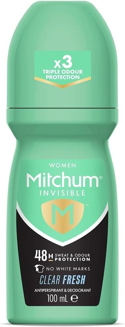 Mitchum Invisible Clear Fresh Roll-On Deodorant, 100 ml