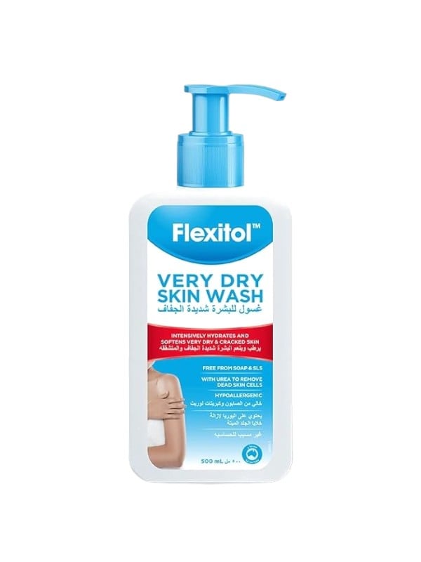 Flexitol Moisturizing Body Wash Soap-Free SLS-Free Urea 500ml
