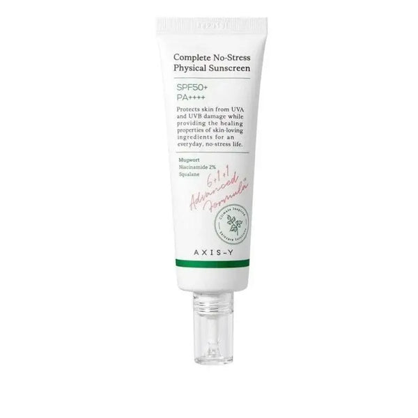 AXIS-Y Complete No-Stress Physical Sunscreen SPF 50+ PA++++ Mugwort Niacinamide 50ml
