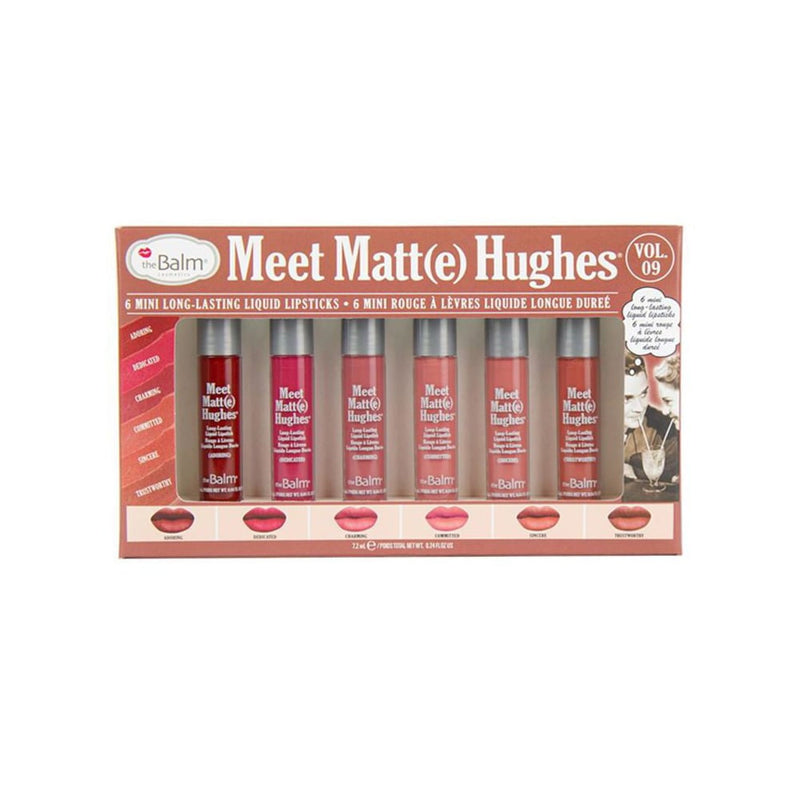 theBalm Meet Matt Hughes Liquid Lipstick Set Long-Lasting Finish 6 Shades