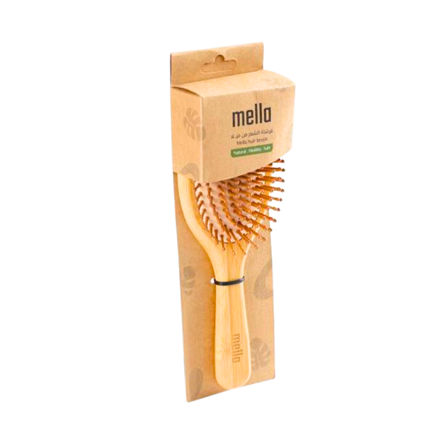 Mila HB02 Anti-Static Padded Wooden Hairbrush for Scalp Massage