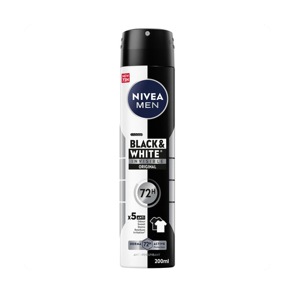 NIVEA Invisible Black & White Original Antiperspirant Spray for Men