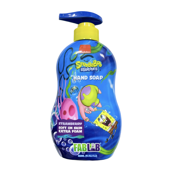 Fablab Kids Hand Soap SpongeBob Coconut Extract Chia Seeds Glycerin 450 ml