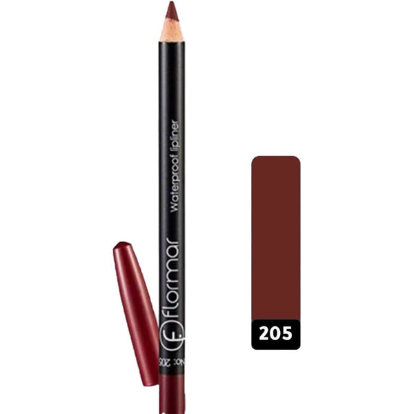 Flormar W.P. Lipliner Pencil Matte Brown 205 Water-Resistant