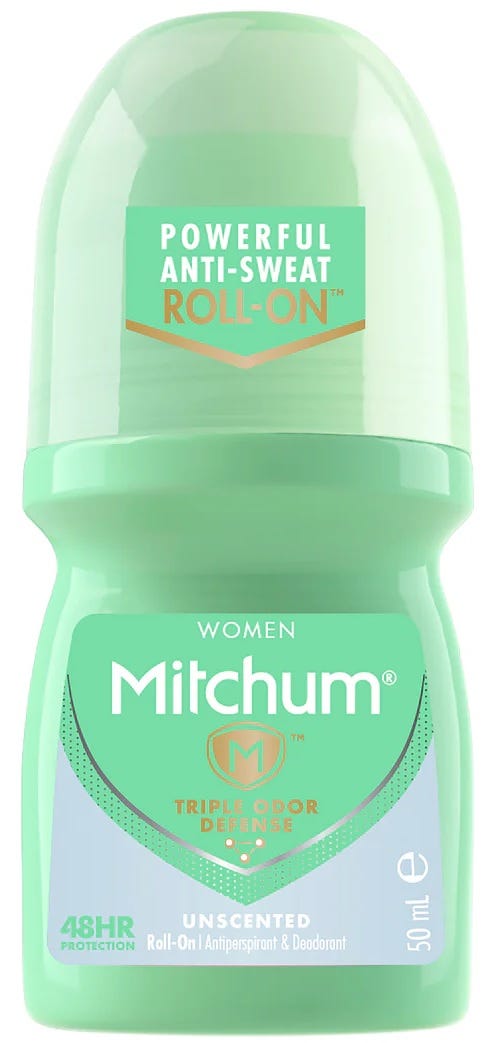 Mitchum Advanced Women Unscented Roll-On Antiperspirant Deodorant 48-Hour Protection 50 ml
