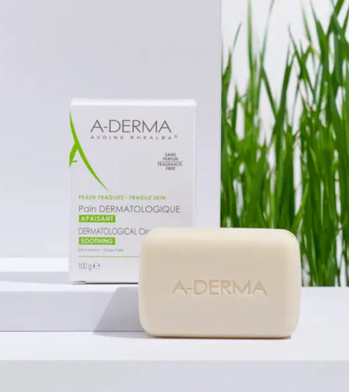 A-Derma Dermatological Cleansing Bar Soap-Free Oat Extract 100g