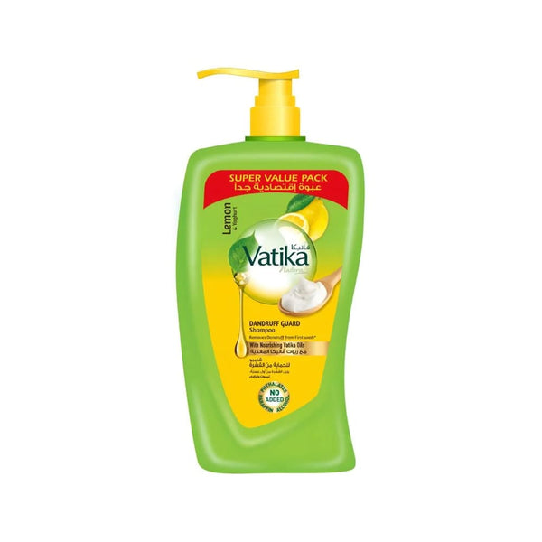 Vatika Lemon & Yogurt Scalp-Cleansing Shampoo, Fresh Scent, 1000 ml