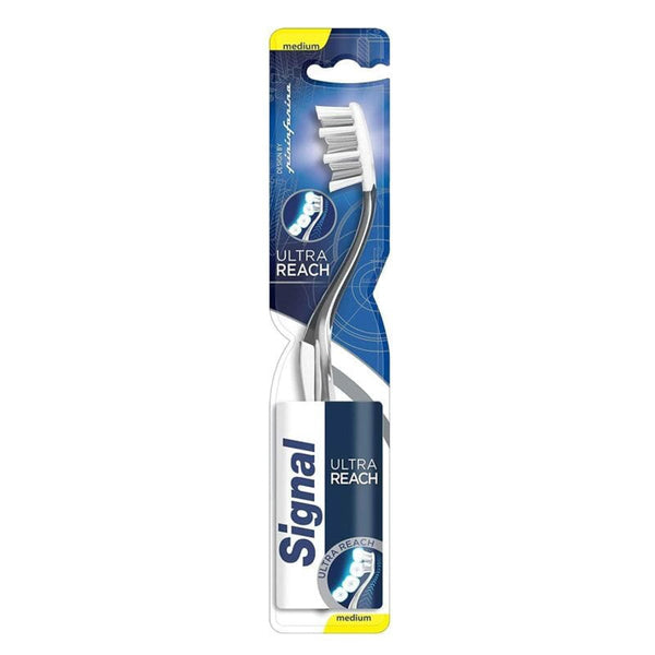 Signal Ultra Reach Medium Toothbrush Ergonomic Handle Compact Head